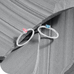 925 Silver Couple Ring 2 color (RIN3150)